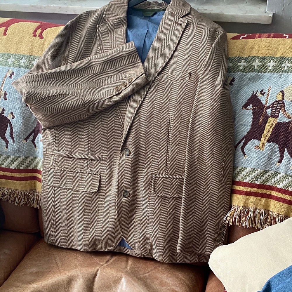 Brown Herringbone Blazer